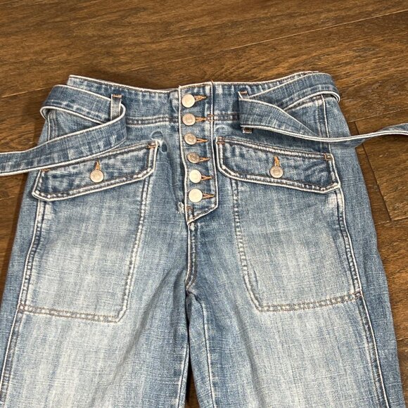 VERONICA BEARD High Rinley Button Fly Jeans in Durango Wash Sz 26 EUC - Picture 3 of 10